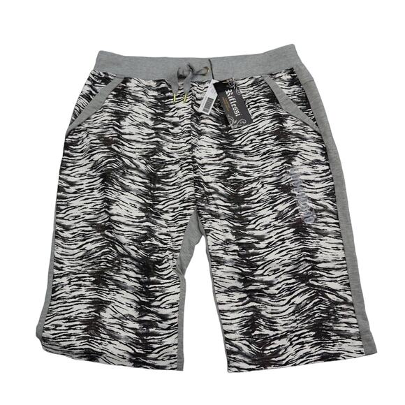 Reflessi Shorts Mens 2XL White Tiger Drawstring High Waist Pull On Bottoms - Picture 1 of 16